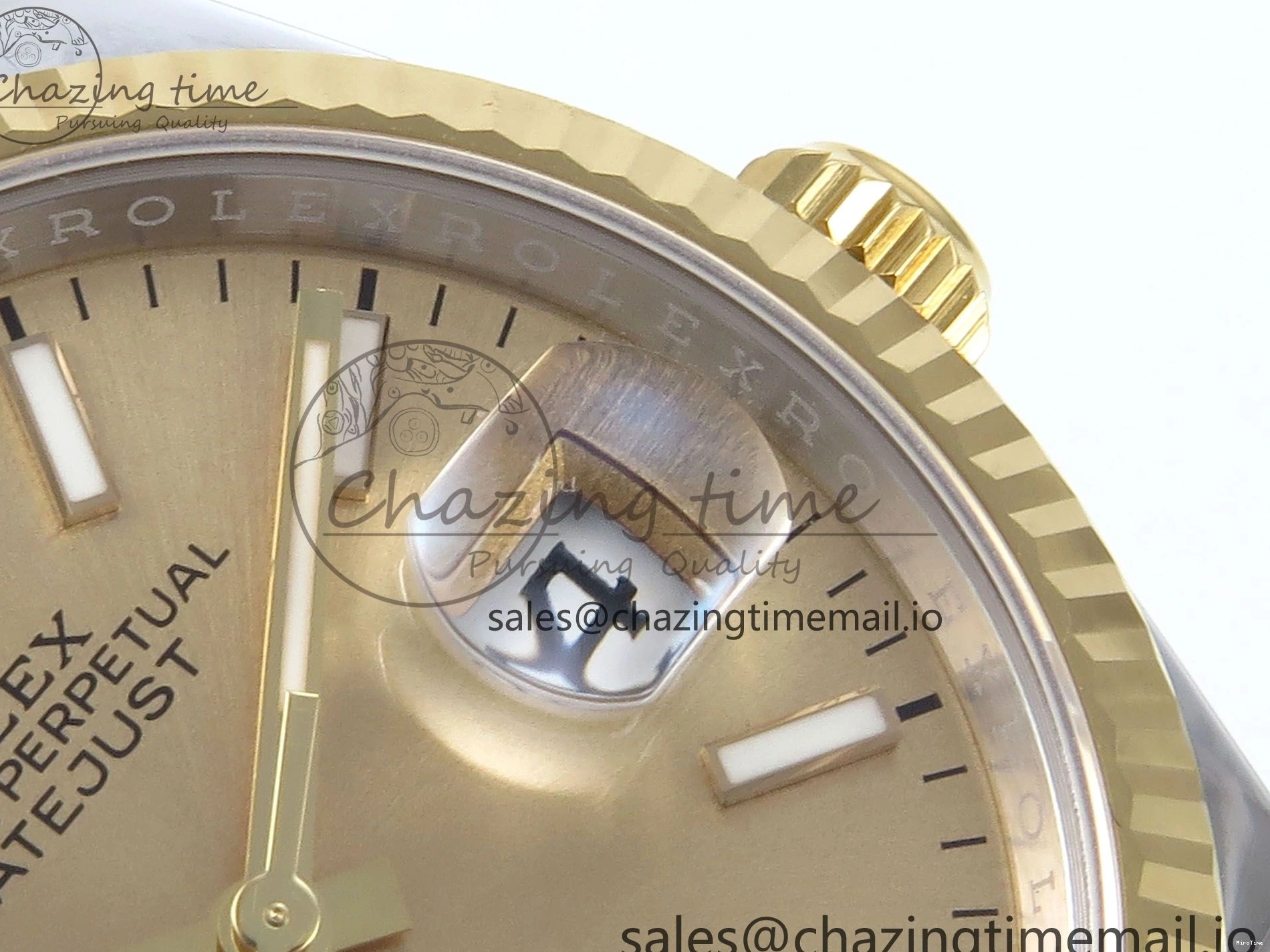 MiroTime 0418 SmartChoice DateJust 36 126233 EWEF Best Edition YG Stick Dial on SS YG Oyster Bracelet A 669